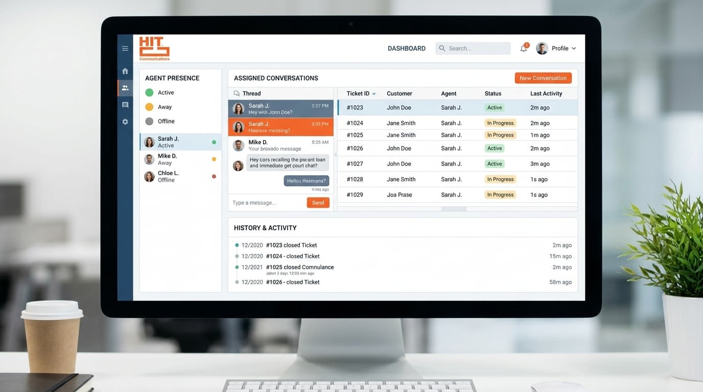 Bandeja multiagente, integración con CRM y automatización