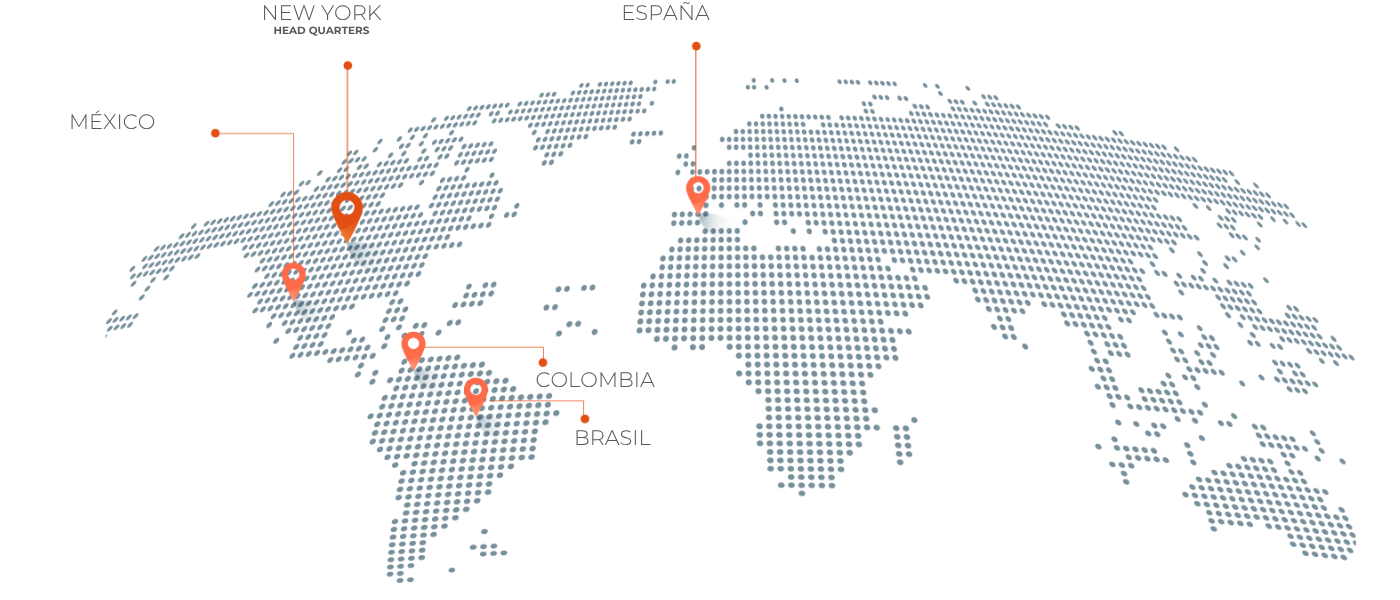 Mapa de Operación Regional de HIT Communications